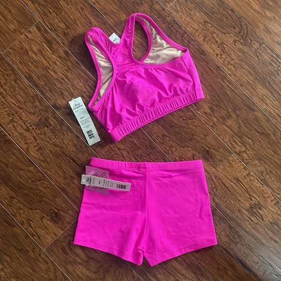 NWT - Body Wrappers workout Set. Sports bra #BWP260 & Bike shorts #BWP282 - Picture 2 of 8